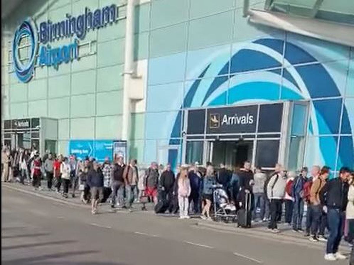 A still from a video posted by Terrys Taxis firm of the queues