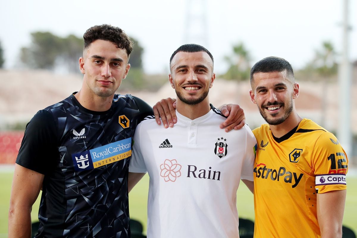 Max Kilman and Conor Coady alongside former team mate and current Besiktas player Romain Saiss (Getty)