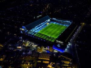 An aerial shot of Goodison Park
