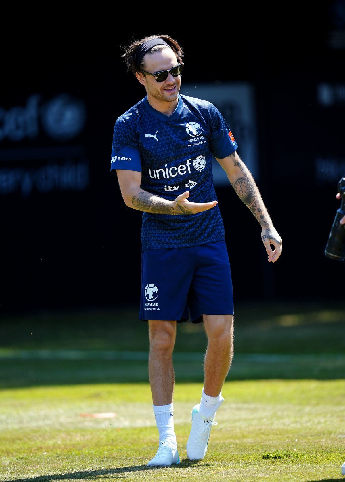 England's Liam Payne during a training session at Champneys Tring ahead of the Soccer Aid for UNICEF 2023 match on Sunday