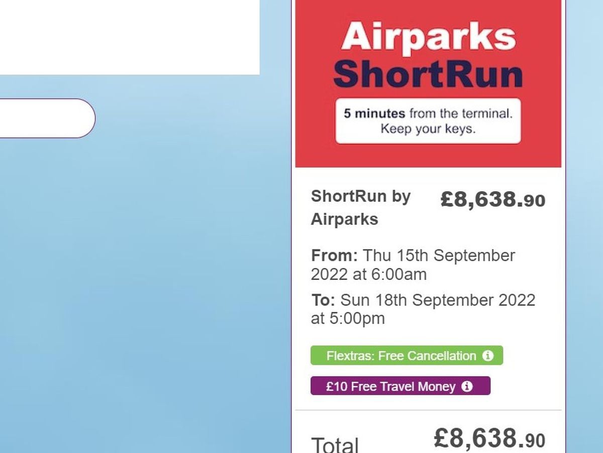 Airparks Shortrun have been quoting customers over £8,000 for four days of parking