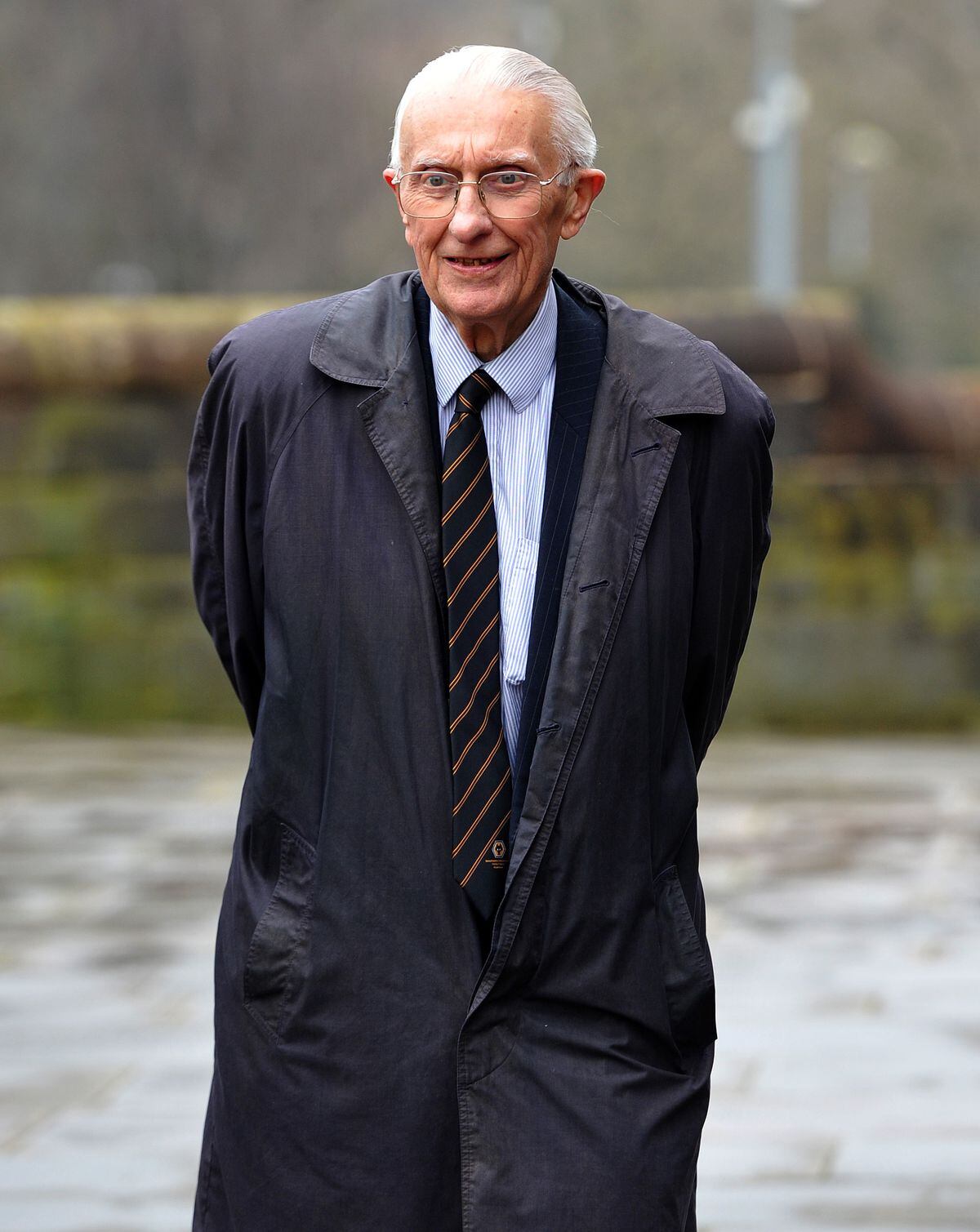 Peter Creed at Rachael Heyhoe Flint's funeral in February 2017