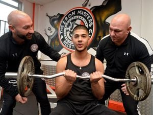Carlo and Santino Sellick encouraging January gym-goer Anuj Dubedi at Iron Masters Gym