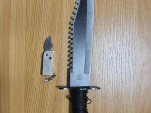 Police in West Bromwich seized two dangerous blades 