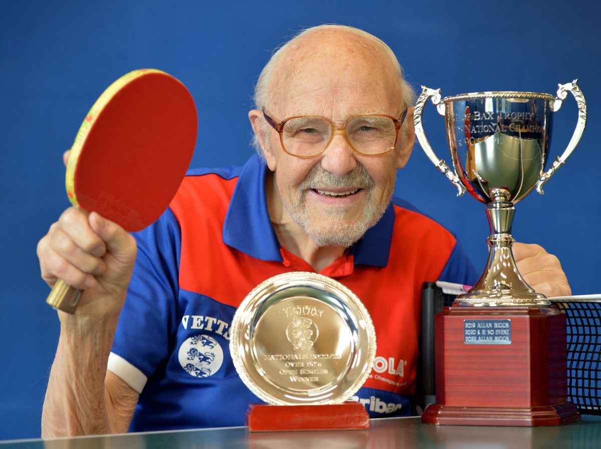 Wombourne’s Eric Renshaw reaches his sporting peak at 92 with national table tennis title