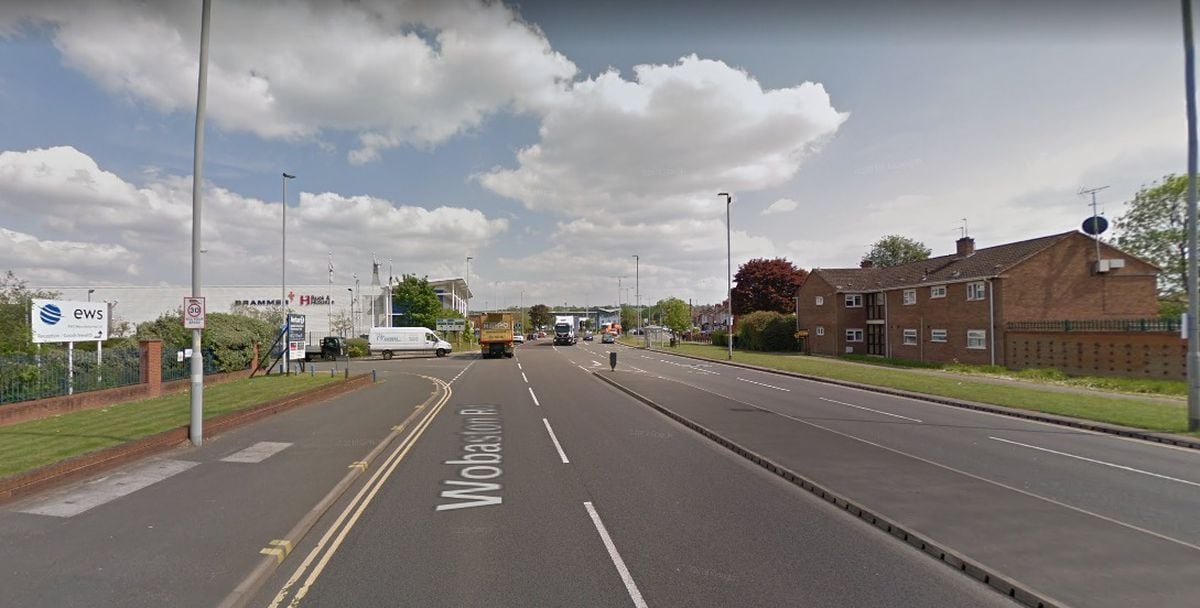 The car crashed into a lamppost on Wobaston Road, in Wolverhampton. Photo: Google Maps