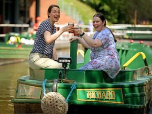 Holly Wain and Sarah Fellows look forward to the beer festival at Dudley Canal Trust