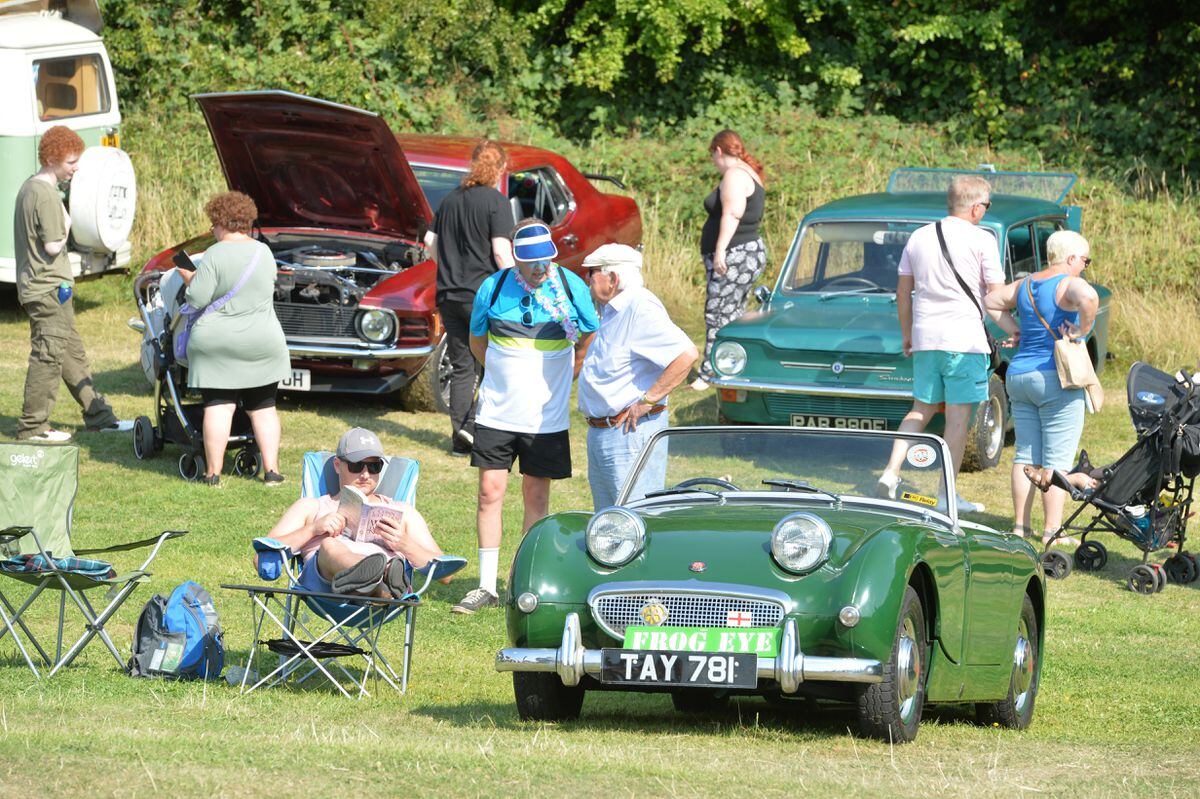 Cars on display at Hednesford Festival