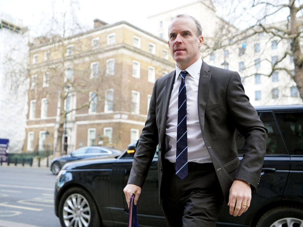 Deputy Prime Minister Dominic Raab arriving at the Cabinet Office