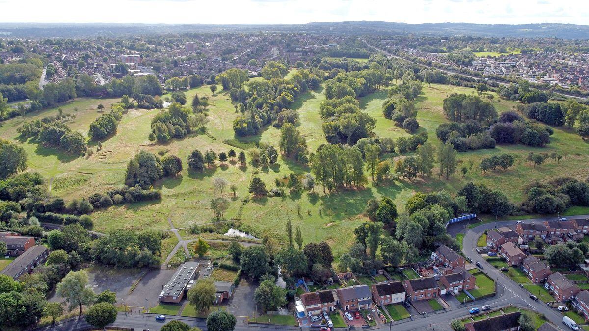 FEATURES COPYRIGHT MNA MEDIA TIM THURSFIELD 01/10/21 .Pics for feature on local green belt areas earmarked for housing..Aerial pic of the former Brandhall Golf Course, Oldbury...PETE MADELEY HAS DETAILS...