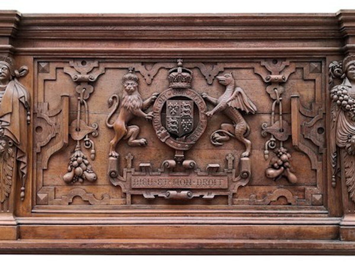 The Elizabethan overmantle which is being put up for auction
