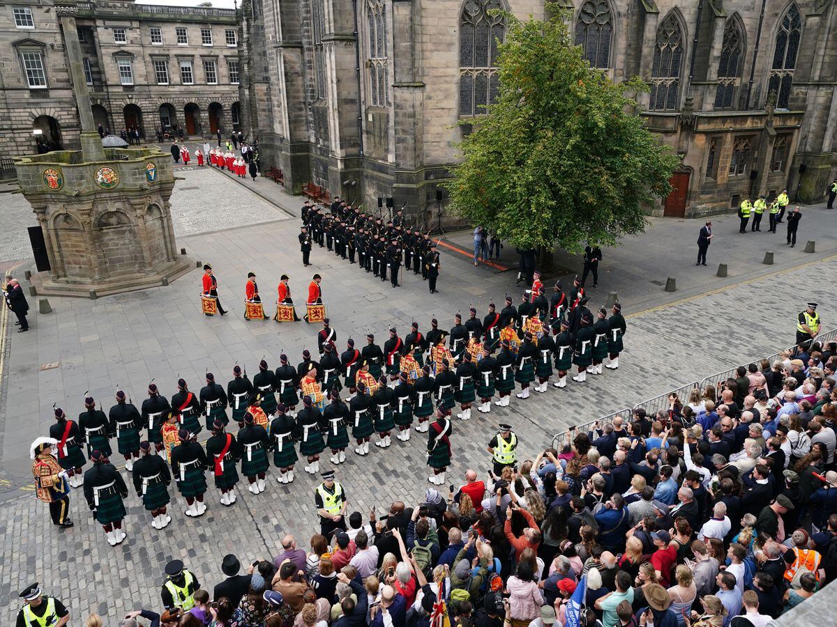 An Accession Proclamation Ceremony at Mercat Cross, Edinburgh