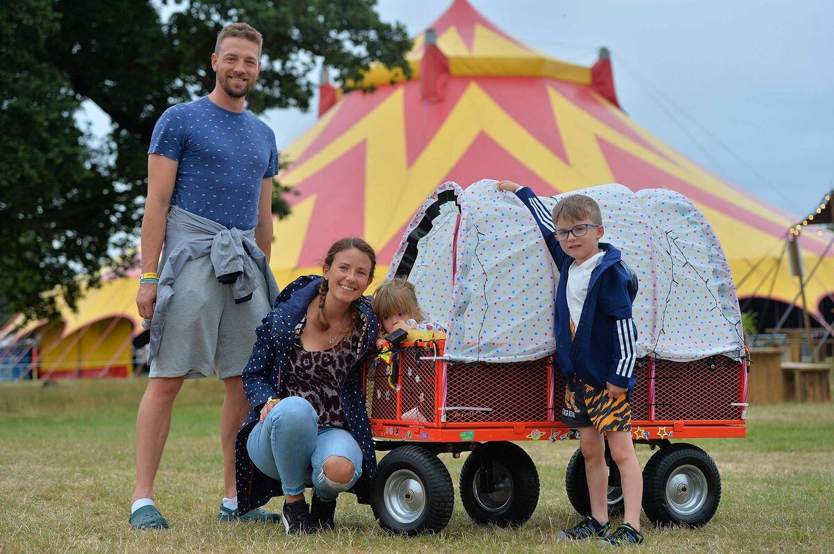 The Beaumont family from West Yorkshire: Lucy (two), Thomas (five), Amy and Jason