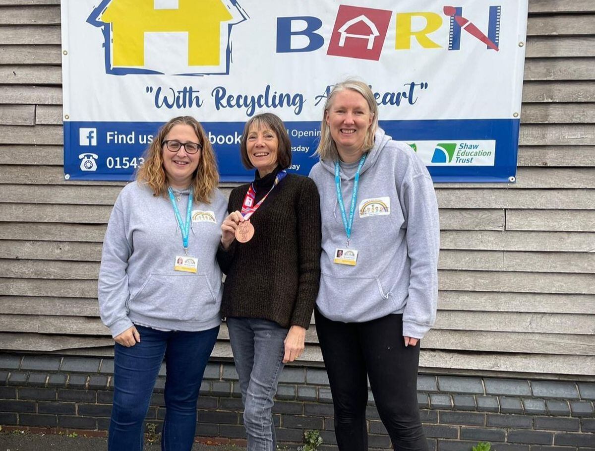 Pictured (from left) Sarah Hall of Friends of Saxon Hill Academy, Anna Stanley and Sharon Shaw, Friends of Saxon Hill Academy.