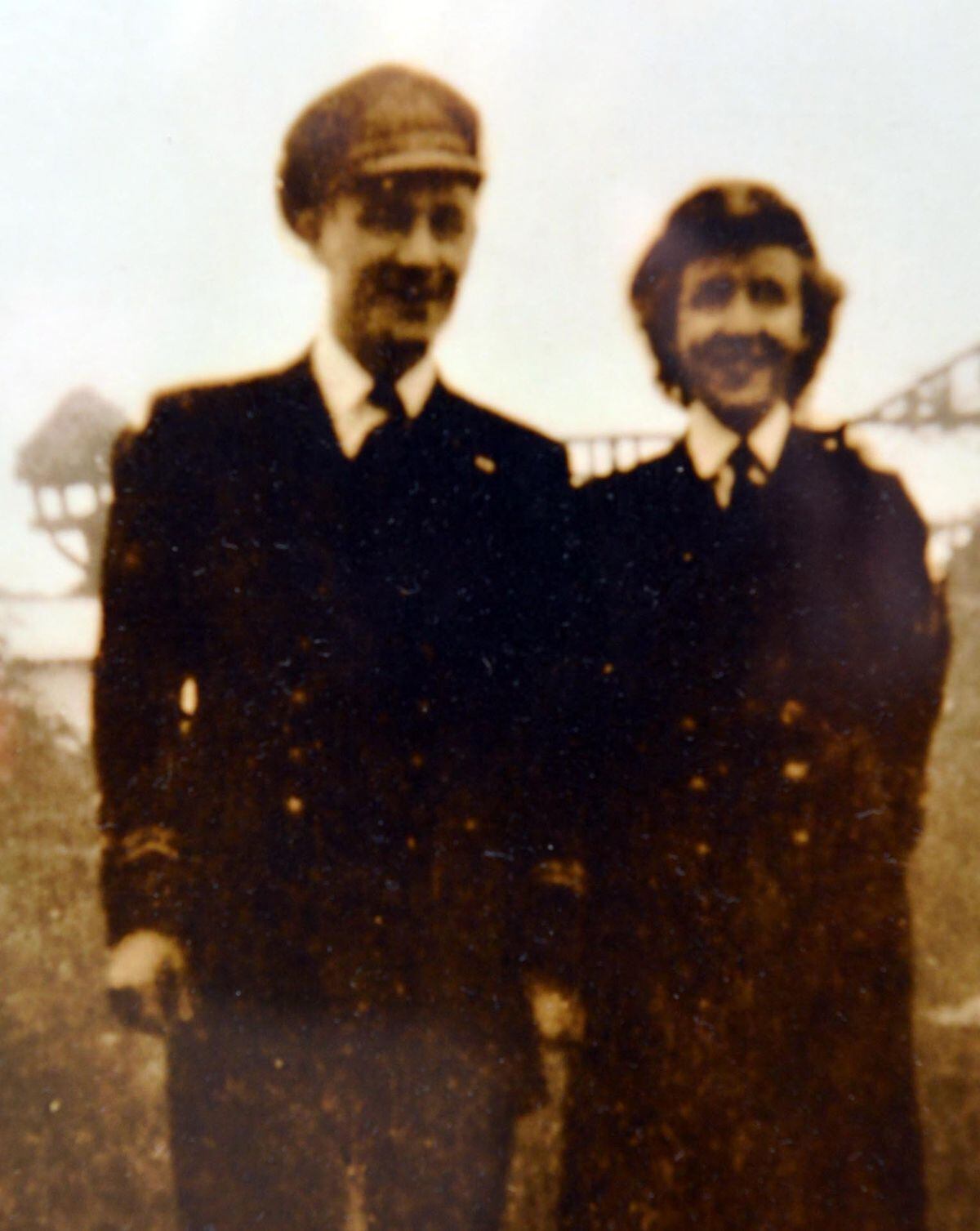 Geoff with his wife, Betty, who was a petty officer in the WRNS, taken in 1957.