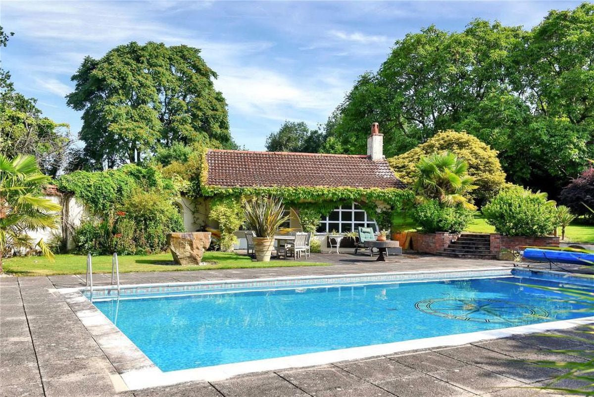 The house has a pool and pool house. Photo: Rightmove/Fisher German, Worcester