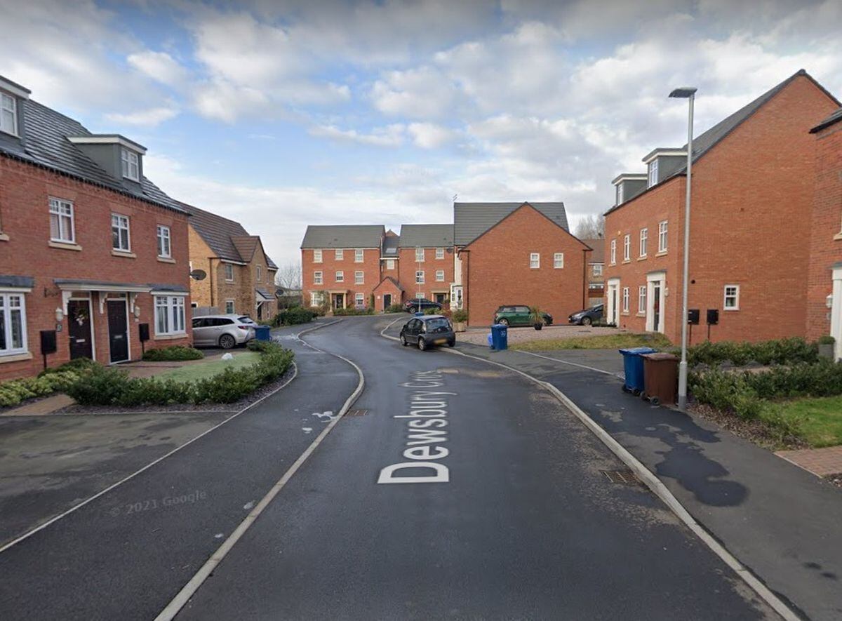 The fire happened at a flat on Dewsbury Crescent in Stafford. Photo: Google
