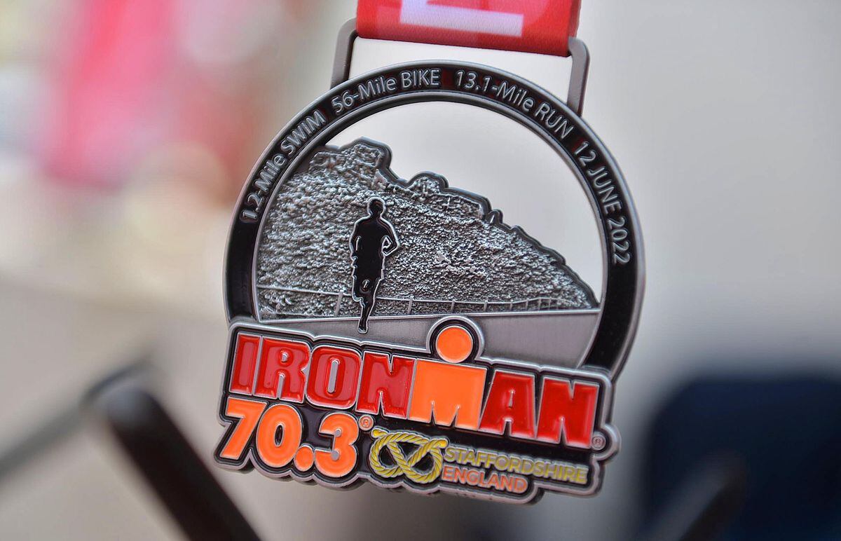 The new Ironman medal reflected Staffordshire