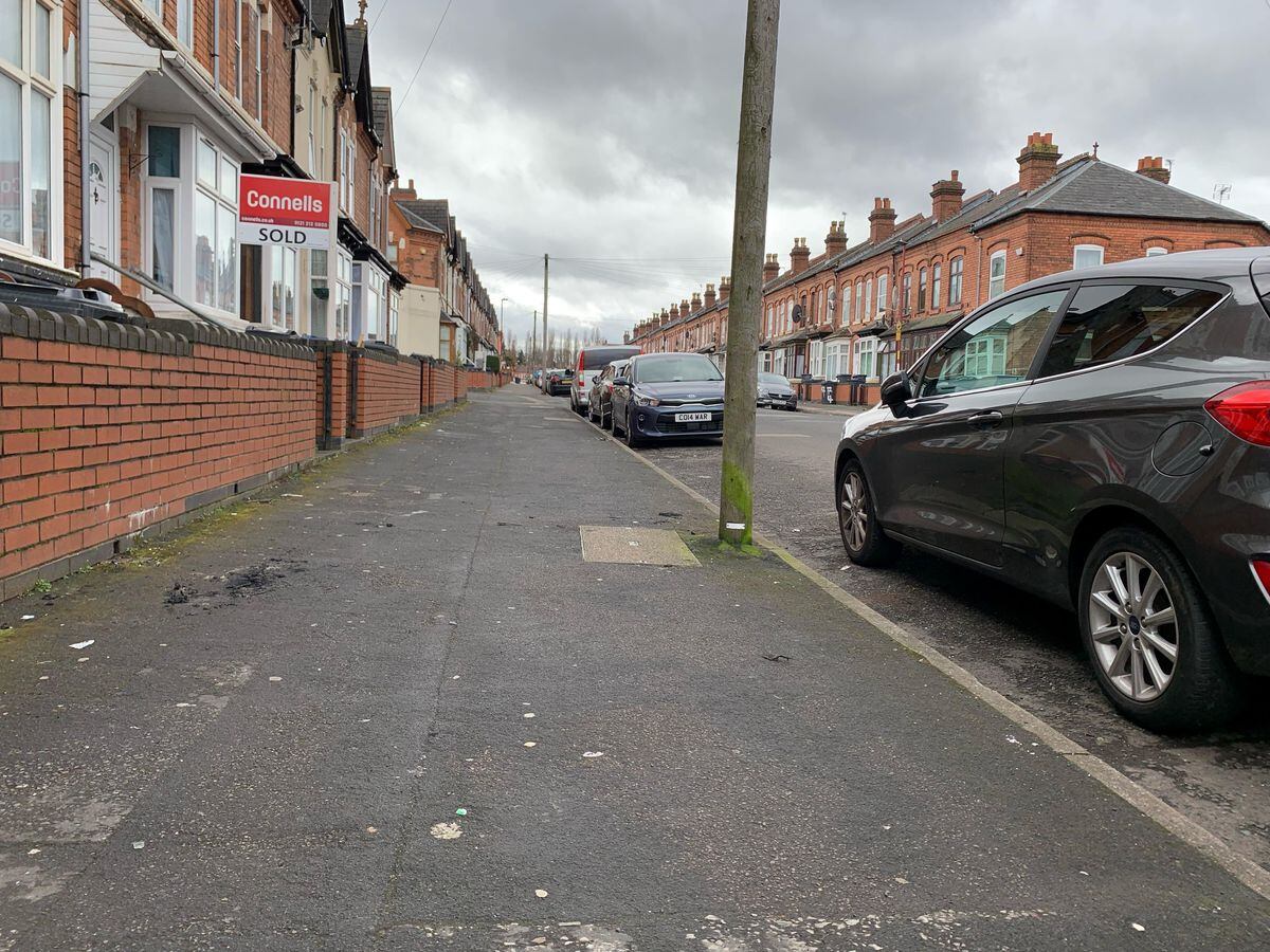 Brixham Road in Edgbaston, Birmingham, where a man suffered facial burns after his jacket was set alight as he walked home from a mosque (Richard Vernalls/PA)
