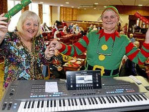 Britain's Got Talent's Jean Martyn entertains at Wolverhampton Christmas party