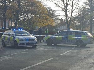 The crashed Vauxhall Corsa in Park Road, Bloxwich. Photo: Bloxwich Old & New Facebook page
