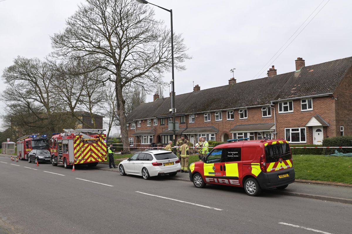 Emergency services at the scene on Sneyd Lane in Bloxwich. Photo: SnapperSK