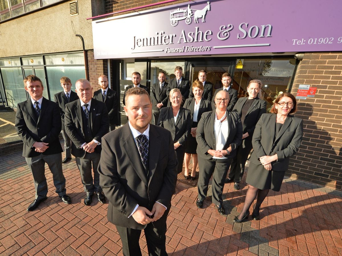 Managing director John Ashe, with funeral team members, at Jennifer Ashe & Son. The firm has offered to help anyone affected by the loss of their Safe Hands plans