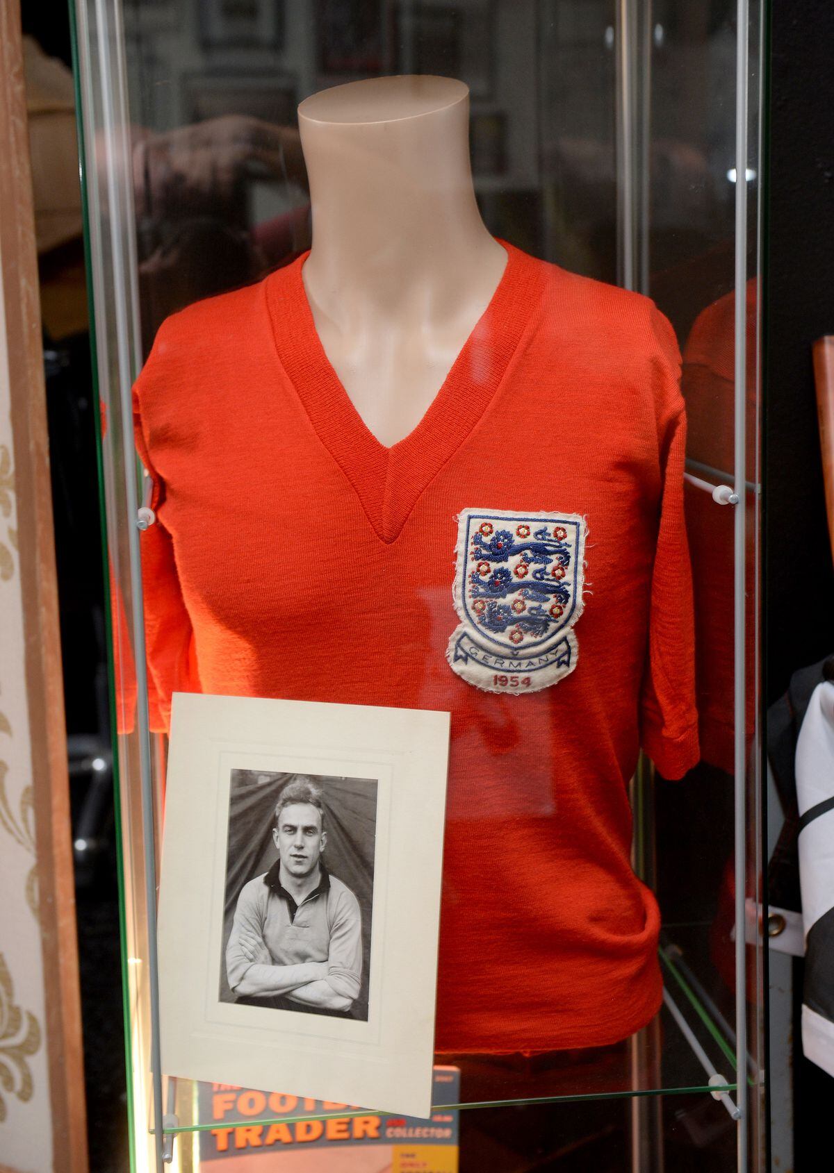 An original Billy Wright England shirt, from 1954, when England played Germany
