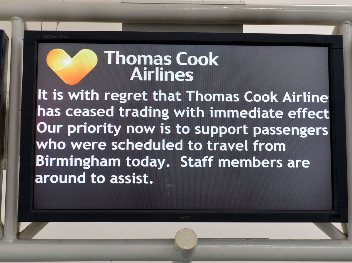 The message to passengers at Birmingham Airport on Monday