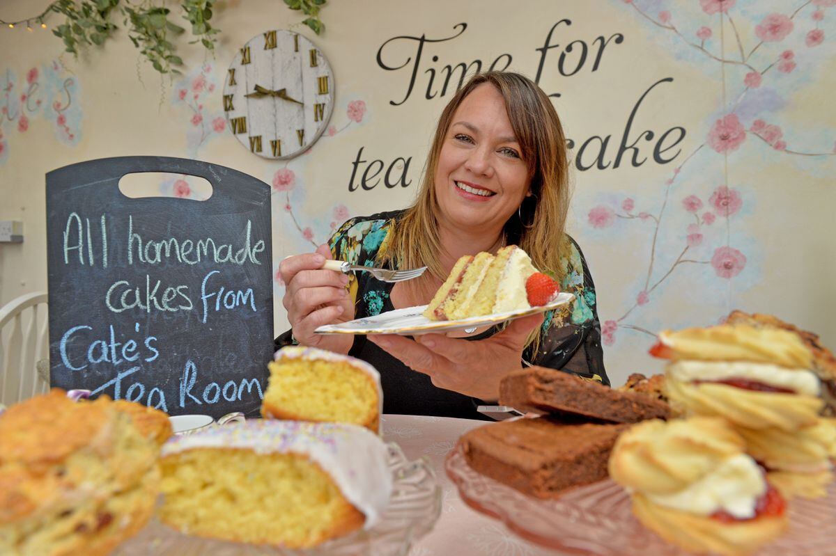 Cate Dangerfield from Cates Cake and Tea room is holding a weekly cake sale to lift the lockdown spirits at at Hollies farm shop in Shareshill