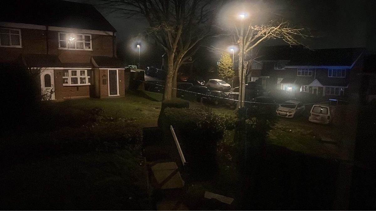 Resident Hannah Temple Purcell took this image of police tape in the area last night