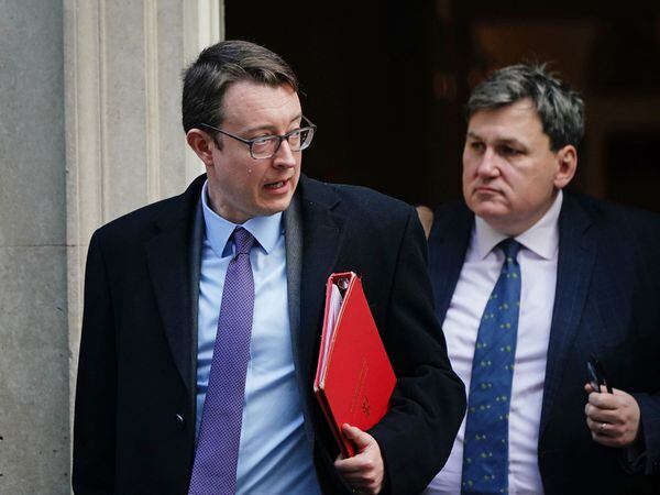 File pic of Simon Clarke (left) and Kit Malthouse (Aaron Chown/PA)