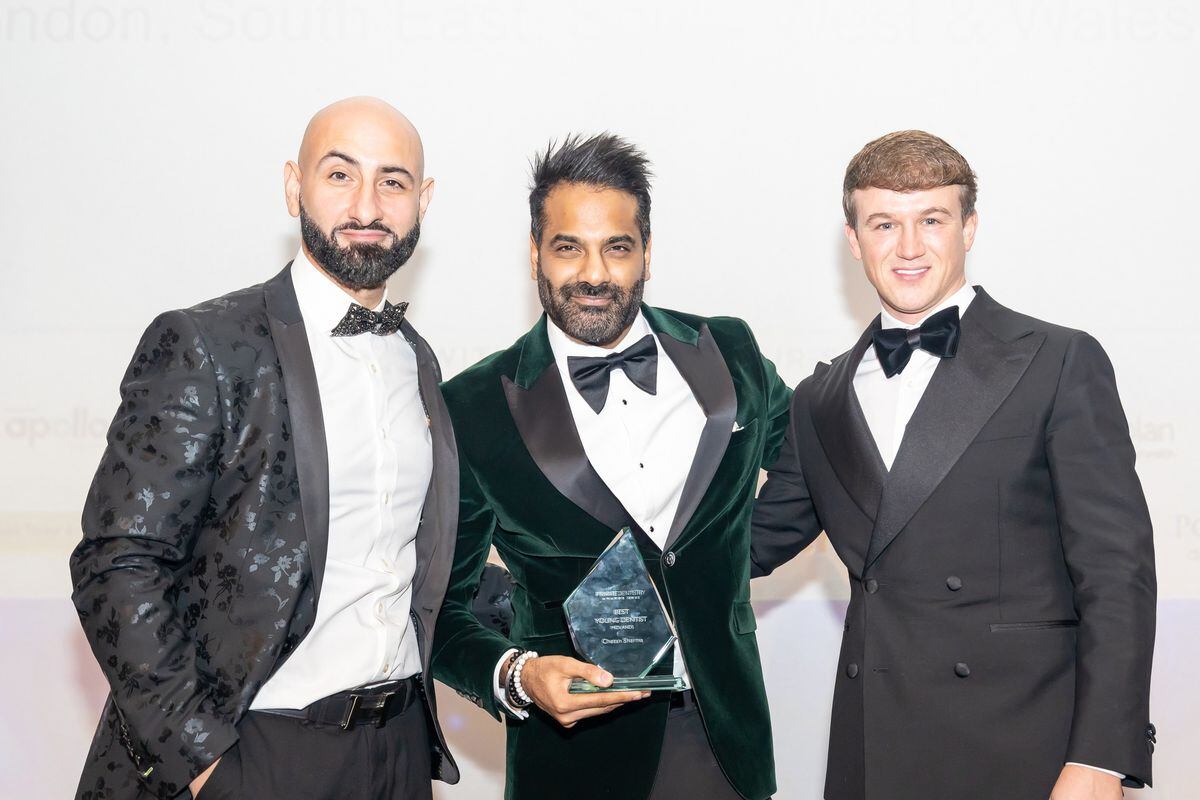 Dr Milad Shadrooh (left) known as the Singing Dentist, Dr Chetan Sharma (centre), and Dr Robbie Hughes (right)