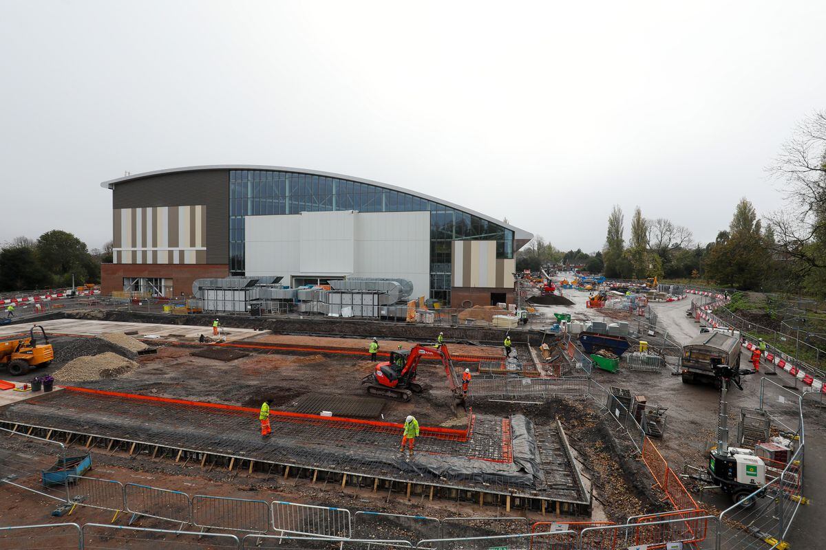 Construction is making progress at Sandwell Aquatics Centre 