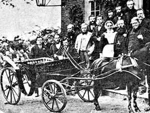 Railway workers present Sister Dora with a pony and carriage in June 1873.