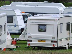 A stock image of travellers' caravans.