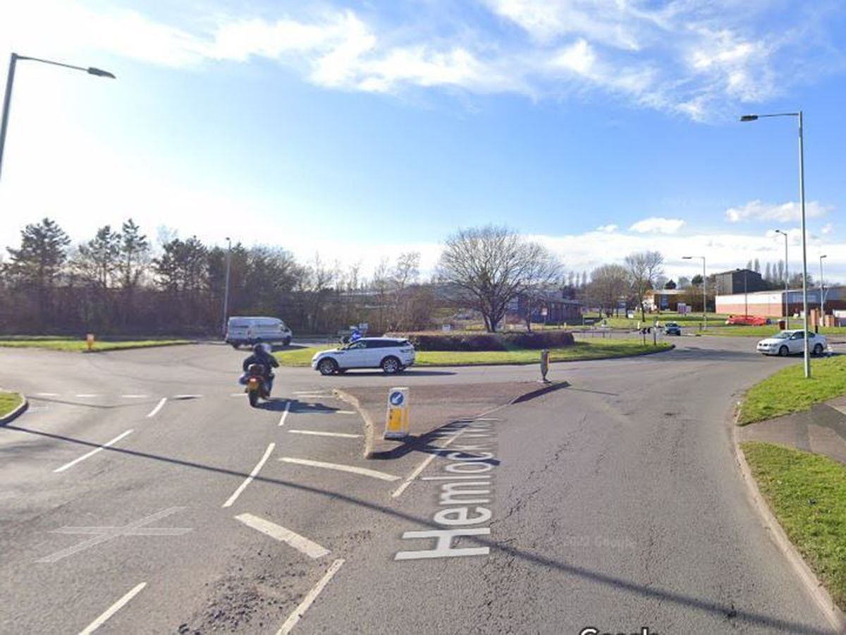 The accident happened on the A460, Hawks Green Island, Cannock. Photo: Google