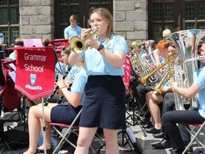 17-year-old trumpeter Josie Lamplough and fellow Stafford Grammar concert band members impressed audiences in Belgium.