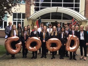 Staff and pupils celebrate a good Ofsted rating