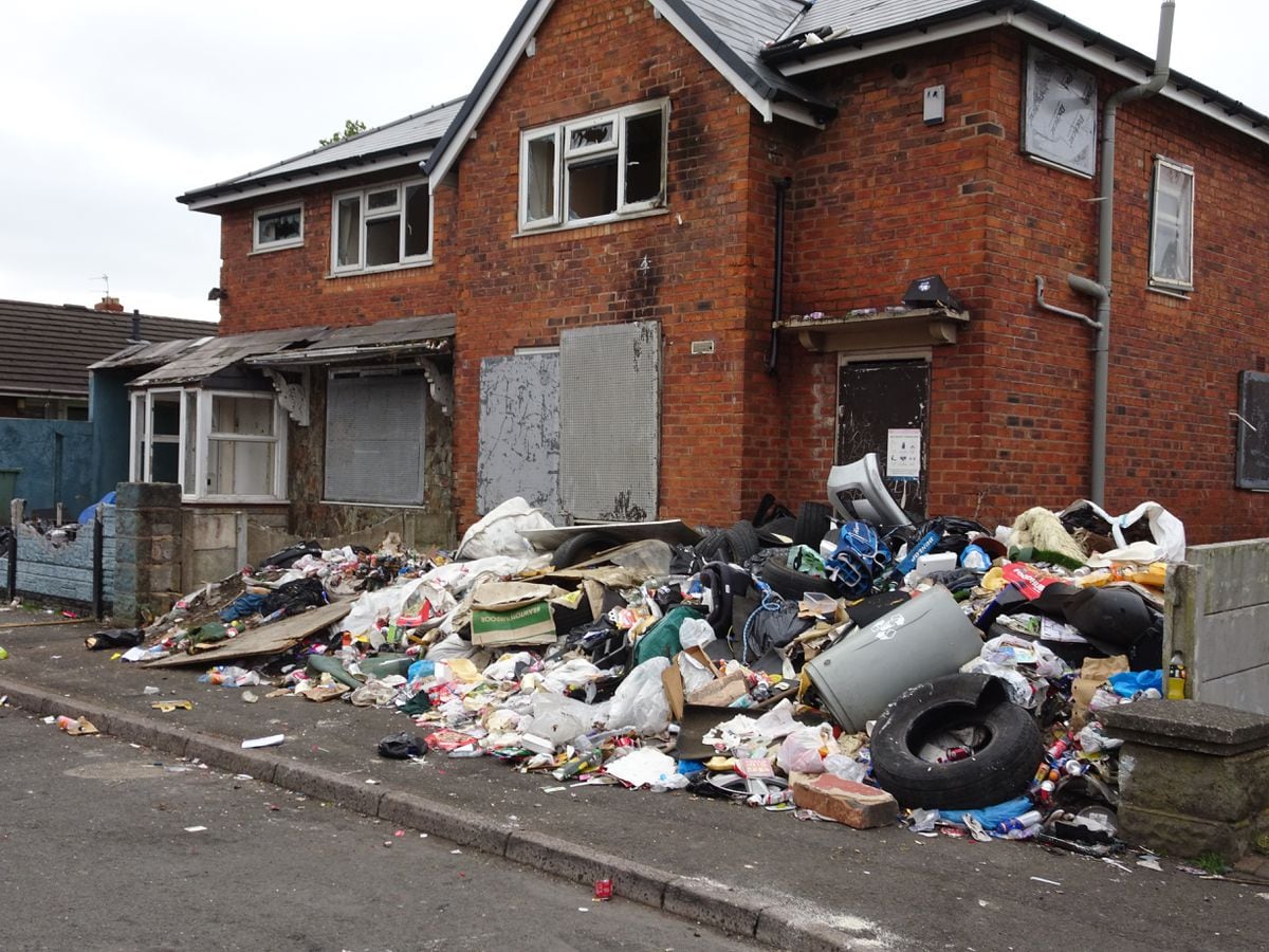 Houses in Dawson Street, Blakenall, which have become a dumping ground. PIC: Councillor Pete Smith