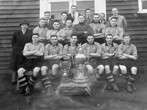 The mystery 1930s Wolverhampton area team with Billy McFerran on the right end of the second row