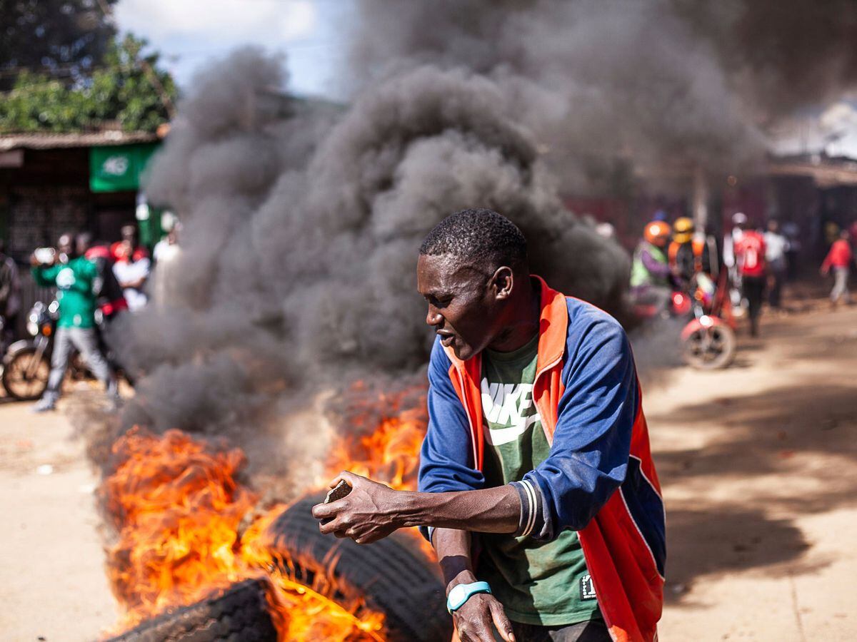 Protester in Nairobi