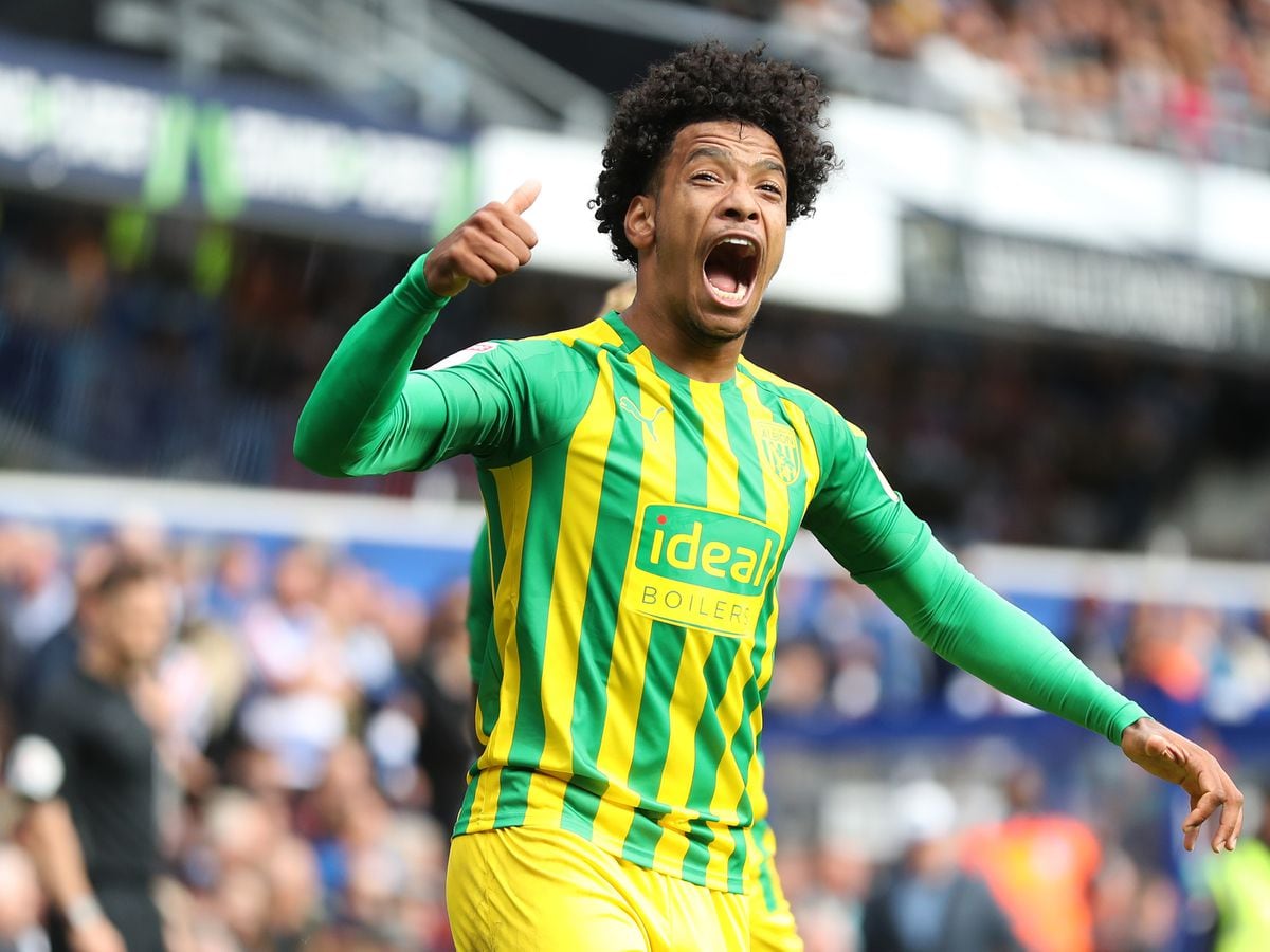 Matheus Pereira of West Bromwich Albion celebrates after scoring a goal to make it 0-2.