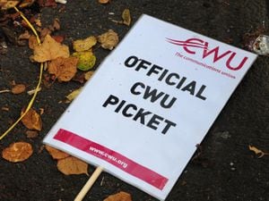 A CWU placard