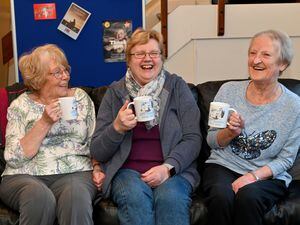 Enjoying a cup of tea at the carers support group is Catherine Pritchard, Sandra Holmes and Sue Aldridge