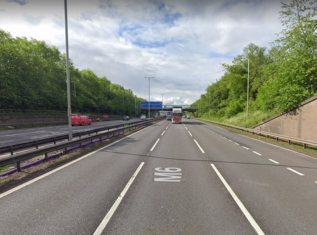 The planned protest would have seen protesters on the M6 near Walsall. Photo: Google Street Map