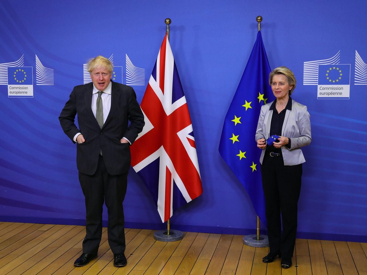 Prime Minister Boris Johnson with European Commission president Ursula von der Leyen