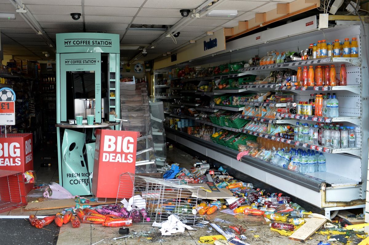 The shop suffered major damage