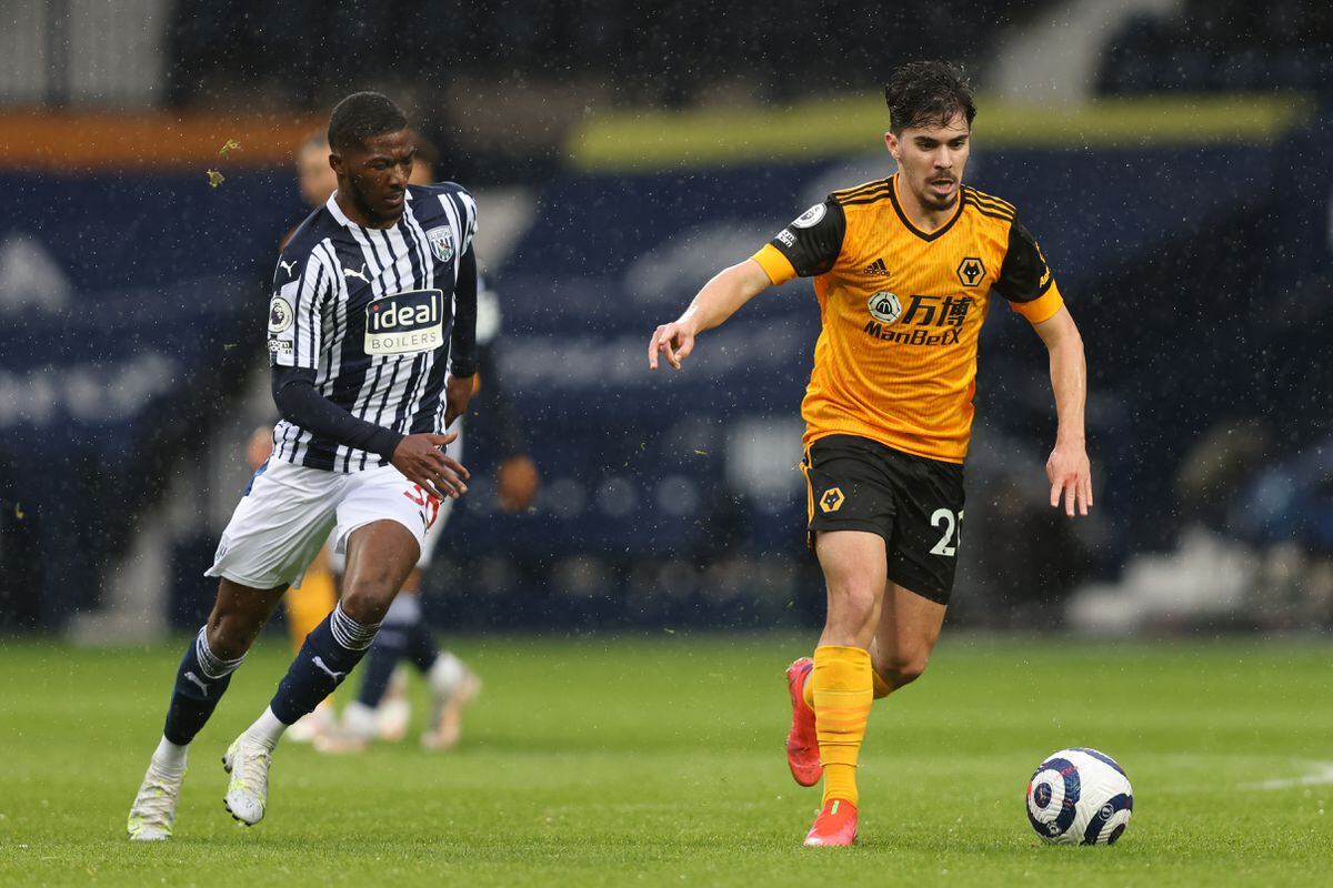 Ainsley Maitland-Niles of West Bromwich Albion and Vitinha of Wolverhampton Wanderers. (AMA)