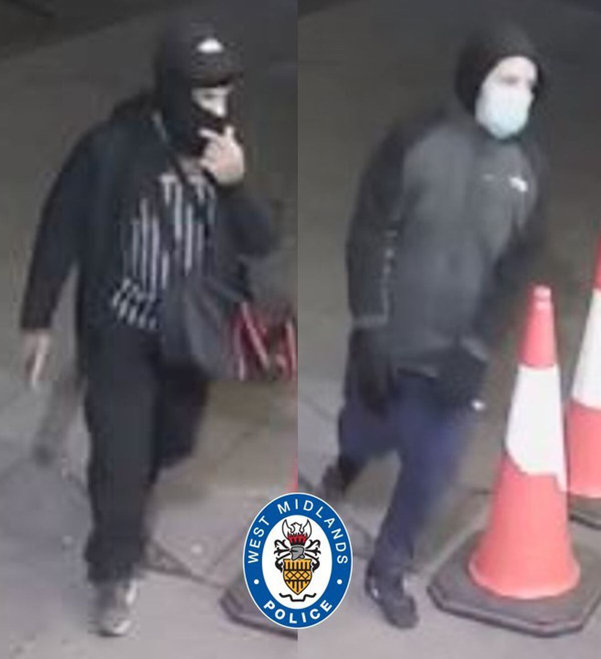 West Midlands Police want to speak to these two men about a robbery at a Co-op. Photo: West Midlands Police
